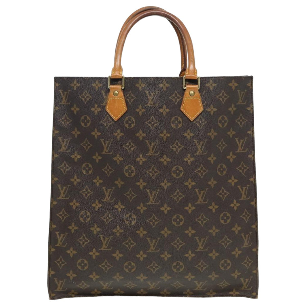 LOUIS VUITTON Monogram Sac Plat Hand Bag M51140 LV 82808