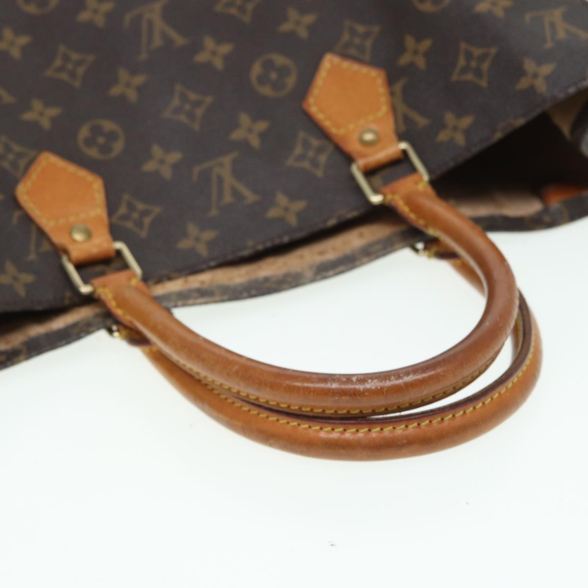 LOUIS VUITTON Monogram Sac Plat Hand Bag M51140 LV 82808