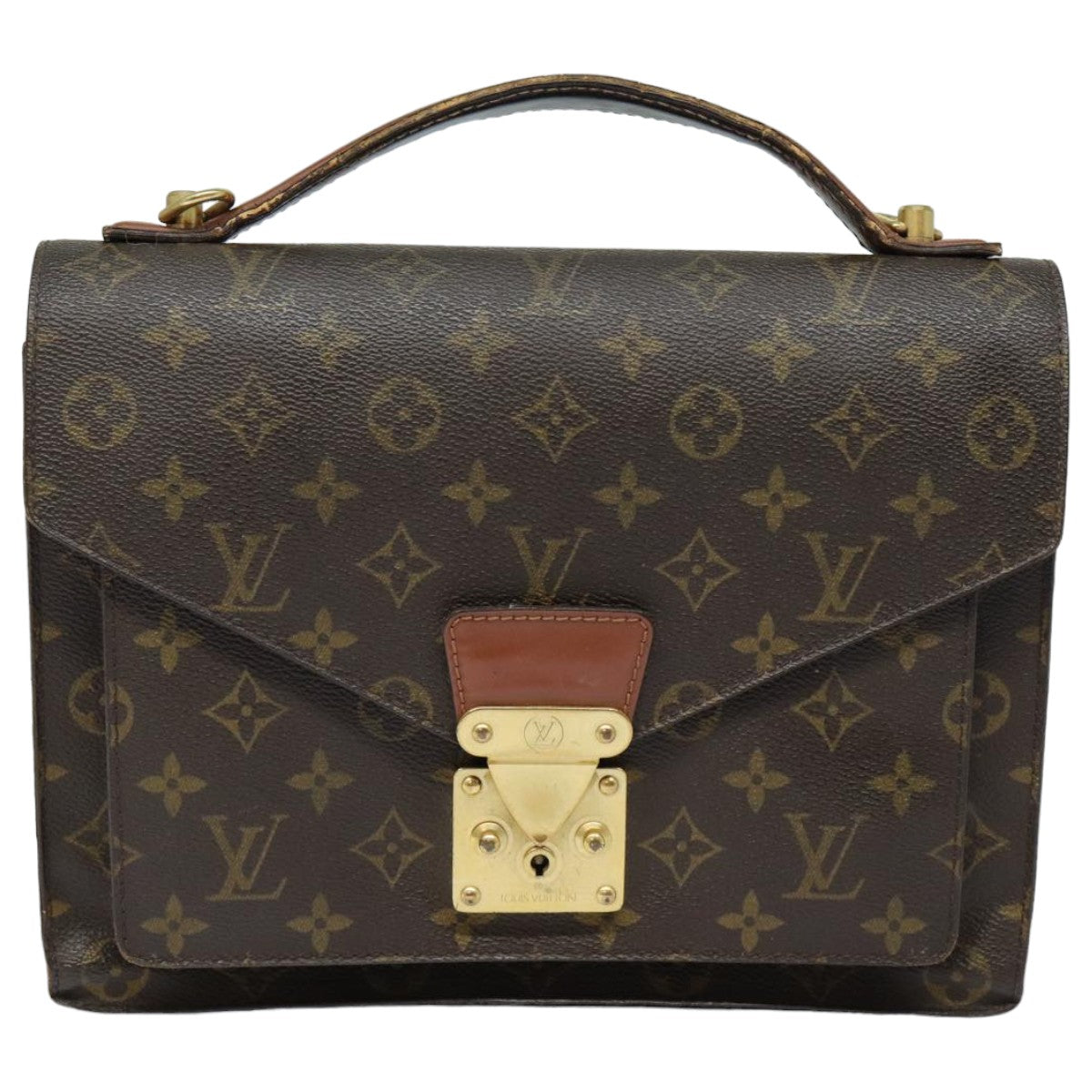 LOUIS VUITTON Monogram Monceau 28 Hand Bag 2way M51185 LV 82844