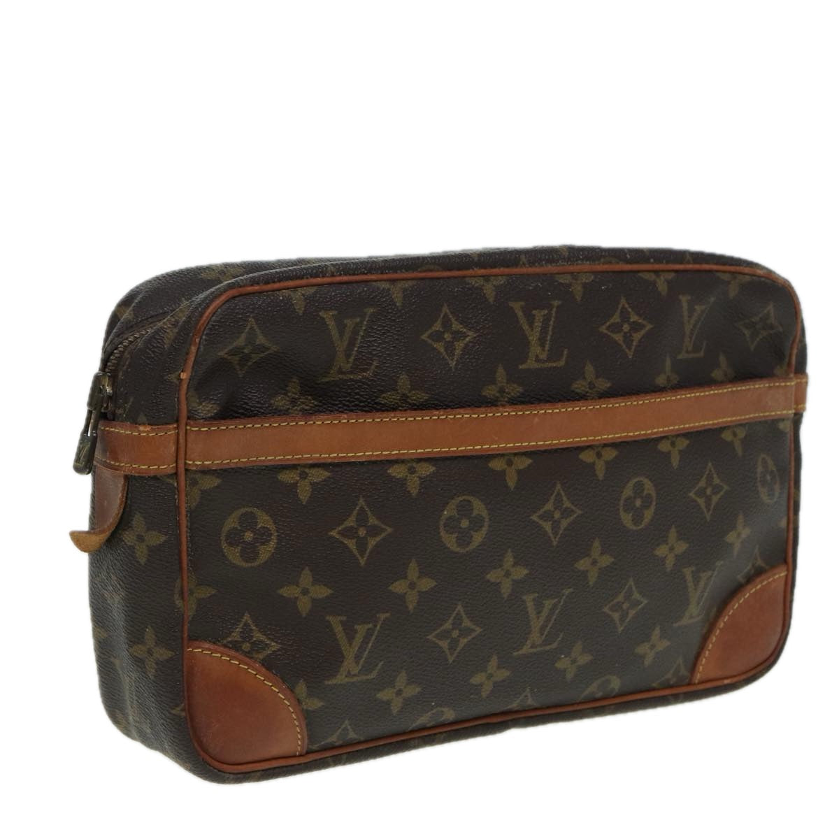 LOUIS VUITTON Monogram Compiegne 28 Clutch Bag M51845 LV 82845