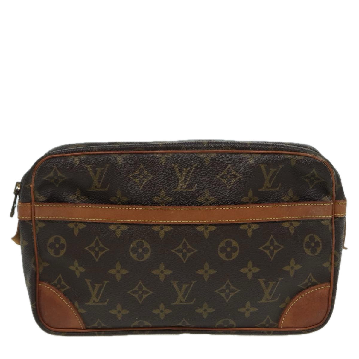 LOUIS VUITTON Monogram Compiegne 28 Clutch Bag M51845 LV 82845