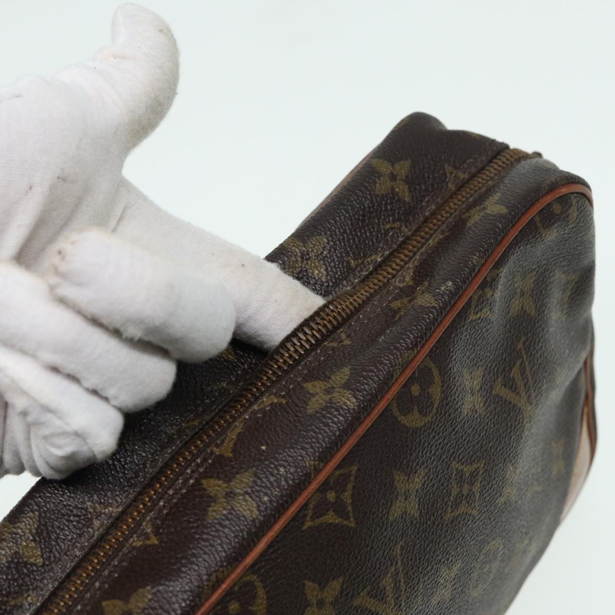 LOUIS VUITTON Monogram Compiegne 28 Clutch Bag M51845 LV 82845