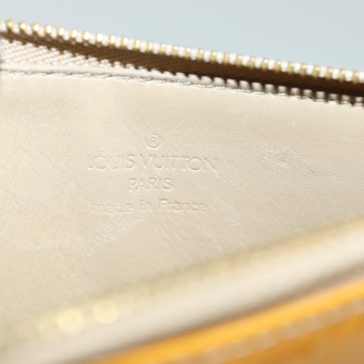 LOUIS VUITTON Monogram Vernis Lexington Accessory Pouch Beige M91010 82854