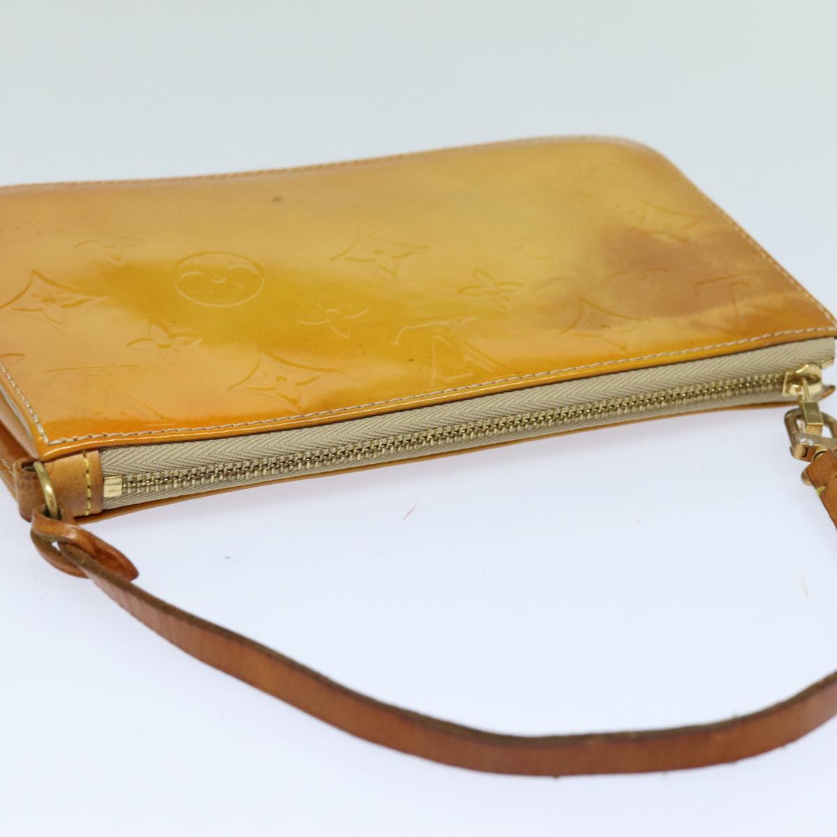 LOUIS VUITTON Monogram Vernis Lexington Accessory Pouch Beige M91010 82854
