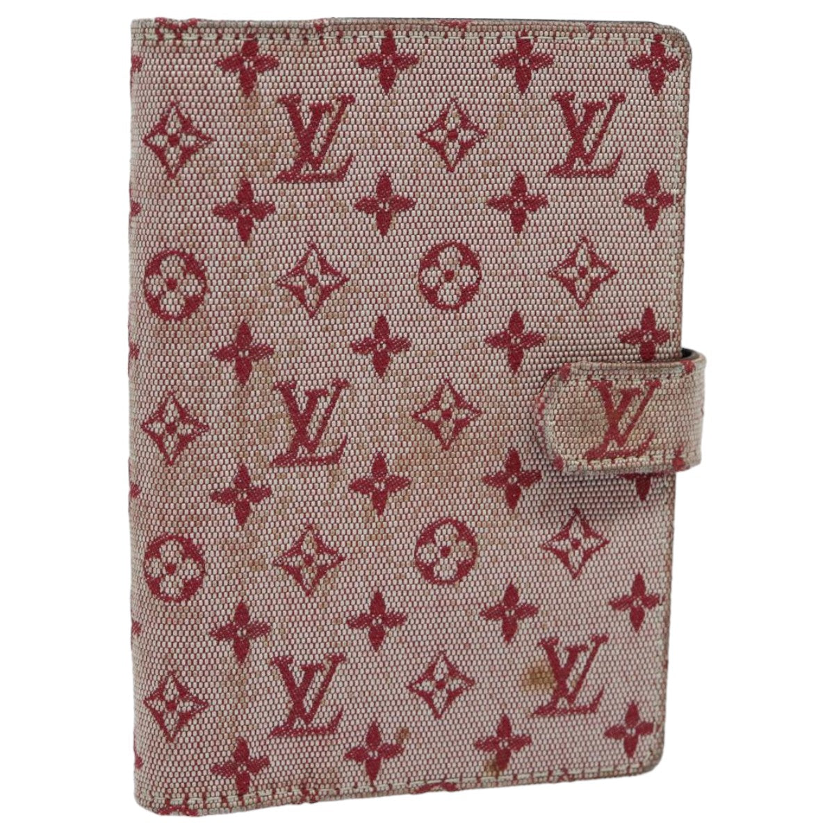 LOUIS VUITTON Monogram Mini Agenda PM Day Planner Cover Red R20912 LV 82855