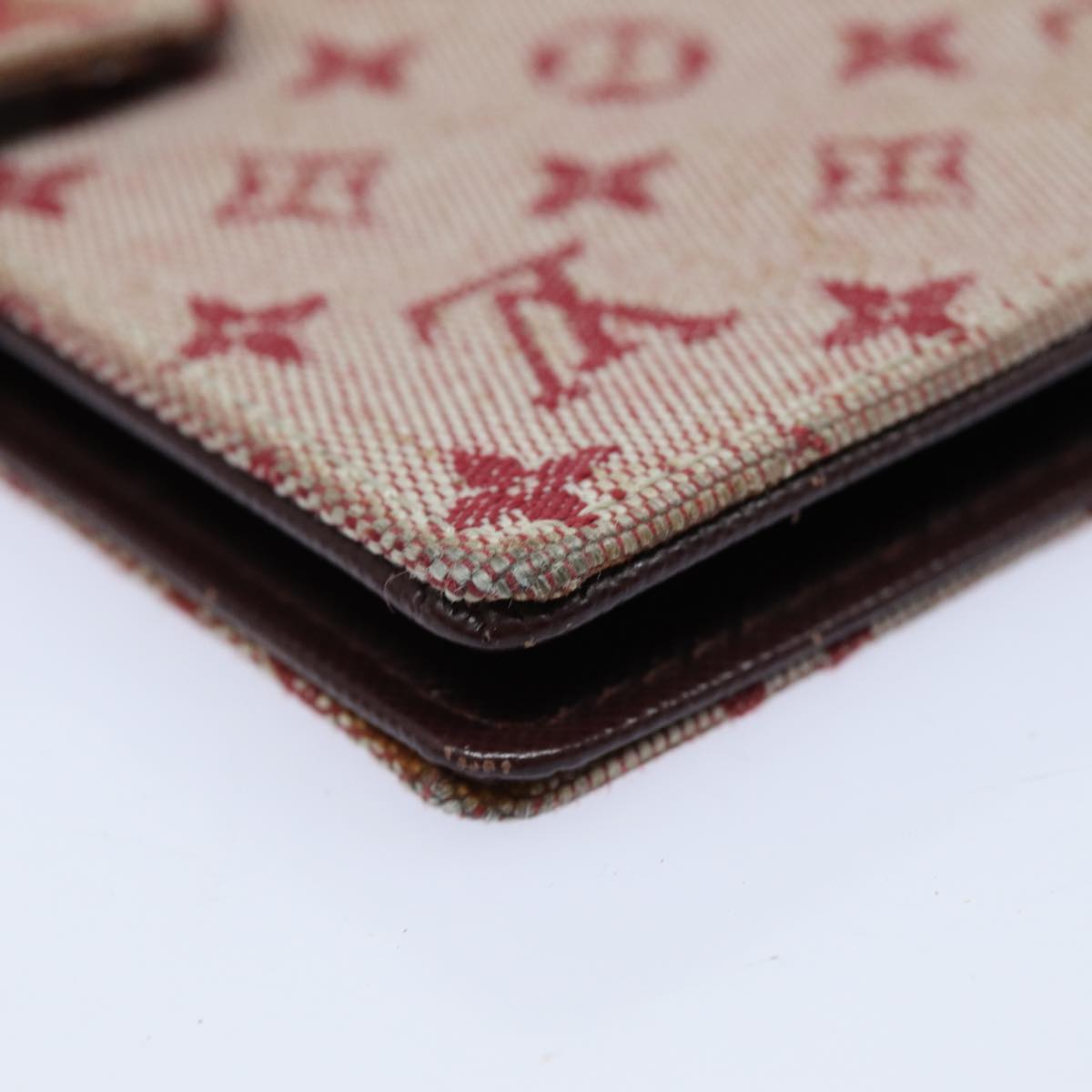 LOUIS VUITTON Monogram Mini Agenda PM Day Planner Cover Red R20912 LV 82855