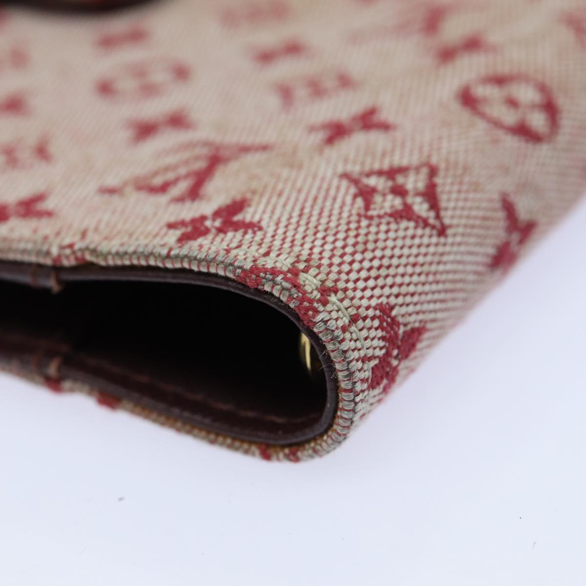 LOUIS VUITTON Monogram Mini Agenda PM Day Planner Cover Red R20912 LV 82855