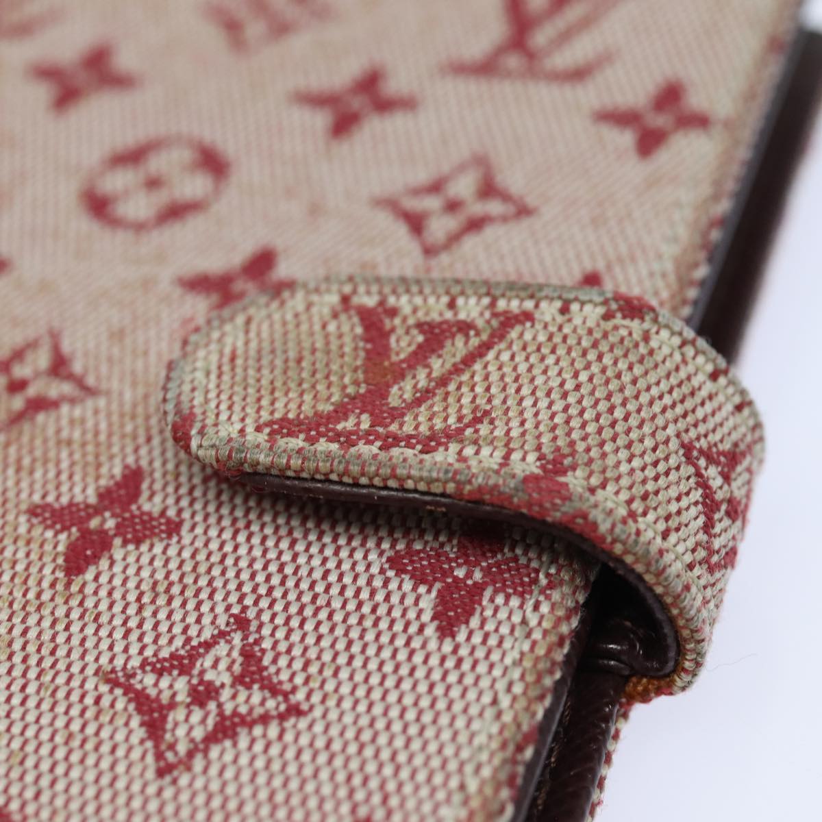 LOUIS VUITTON Monogram Mini Agenda PM Day Planner Cover Red R20912 LV 82855