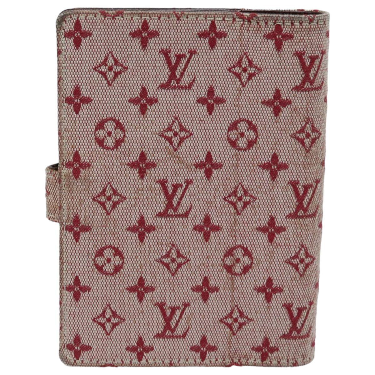LOUIS VUITTON Monogram Mini Agenda PM Day Planner Cover Red R20912 LV 82855