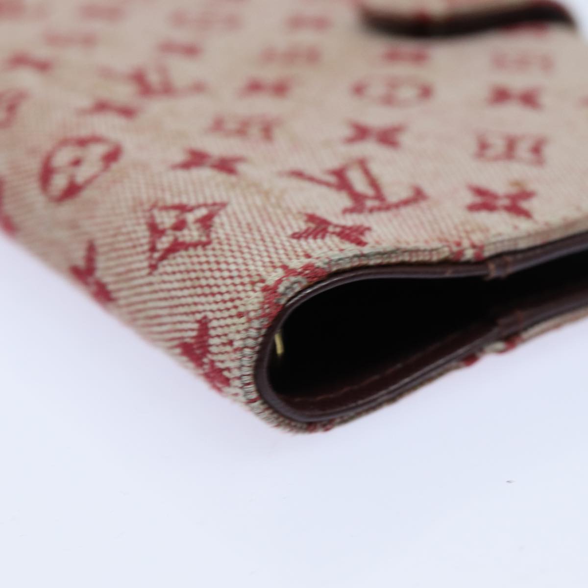 LOUIS VUITTON Monogram Mini Agenda PM Day Planner Cover Red R20912 LV 82855