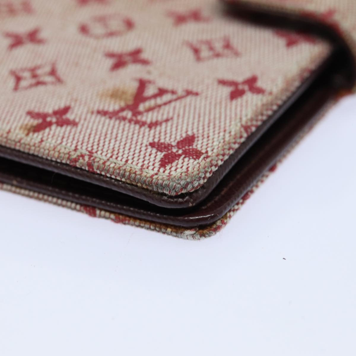 LOUIS VUITTON Monogram Mini Agenda PM Day Planner Cover Red R20912 LV 82855