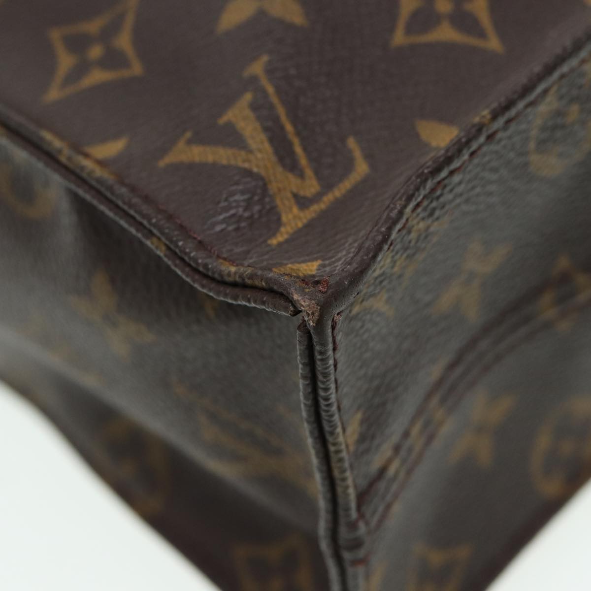 LOUIS VUITTON Monogram Sac Plat Hand Bag M51140 LV 82902