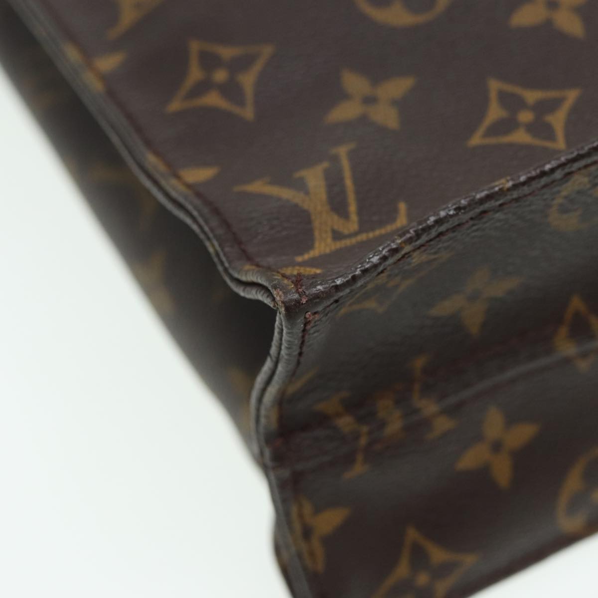 LOUIS VUITTON Monogram Sac Plat Hand Bag M51140 LV 82902