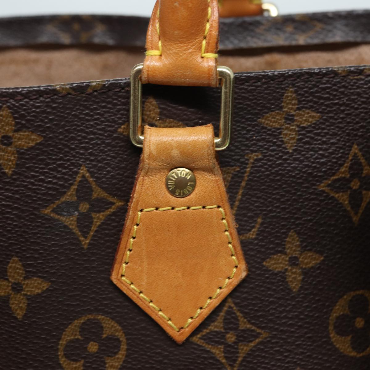 LOUIS VUITTON Monogram Sac Plat Hand Bag M51140 LV 82902