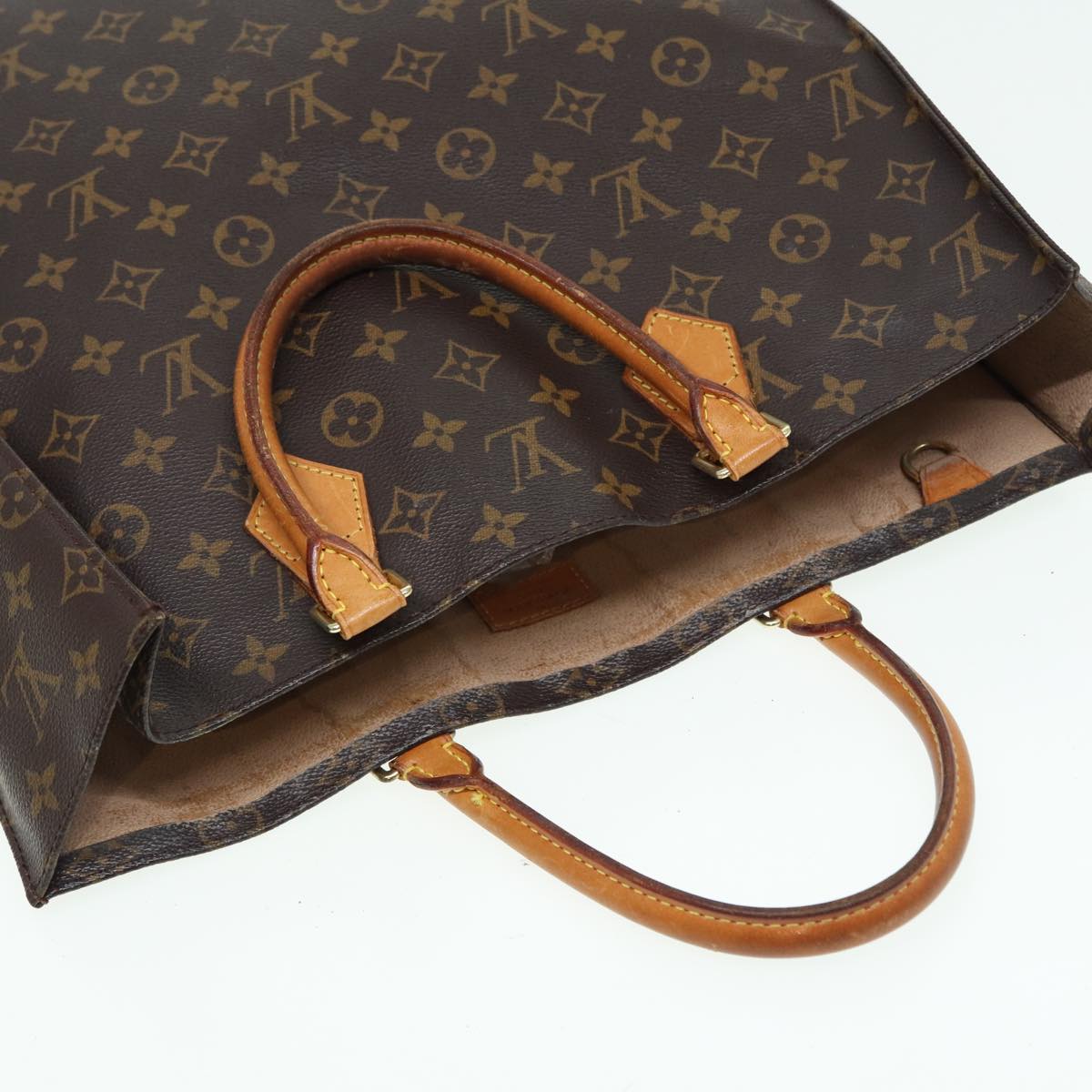 LOUIS VUITTON Monogram Sac Plat Hand Bag M51140 LV 82902
