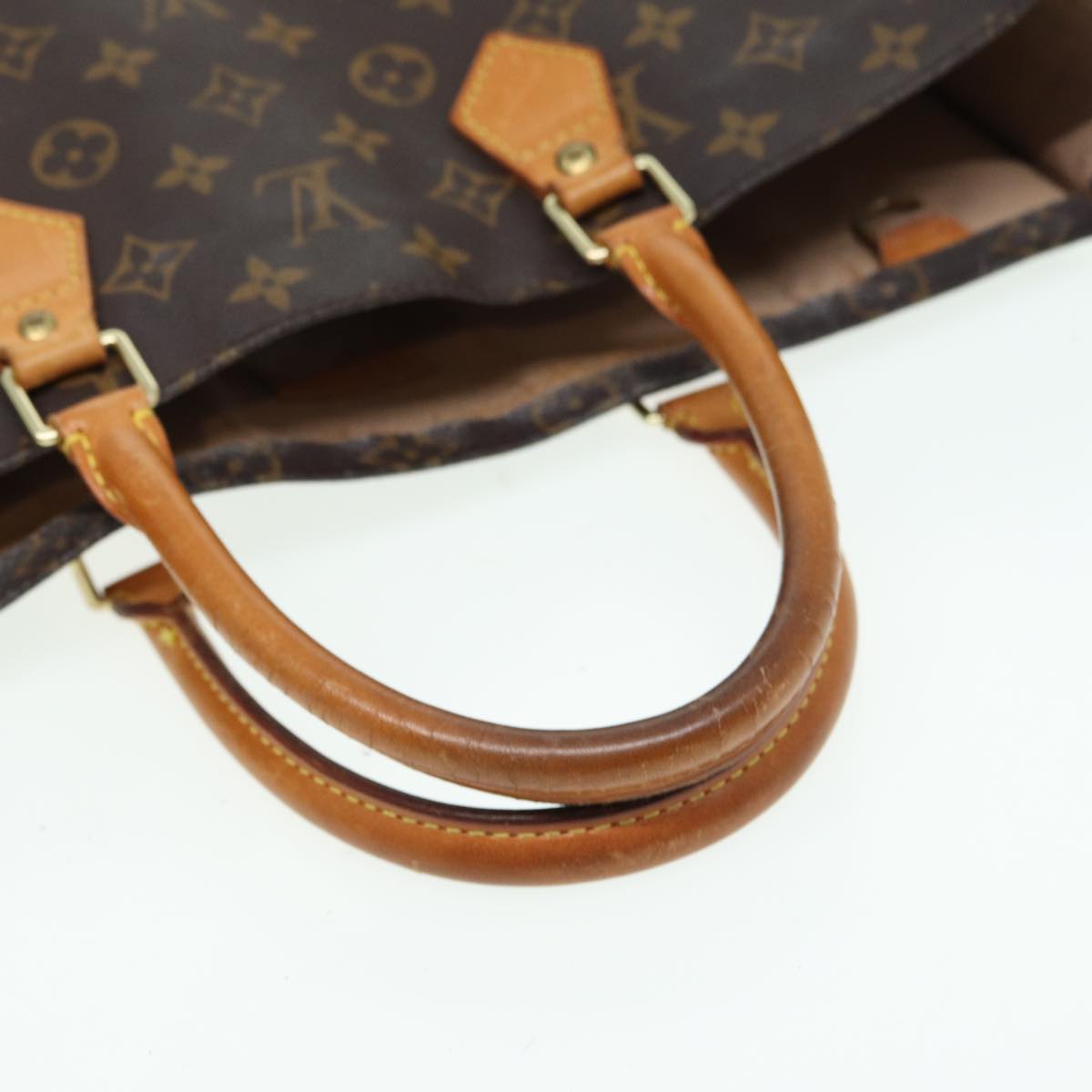 LOUIS VUITTON Monogram Sac Plat Hand Bag M51140 LV 82902