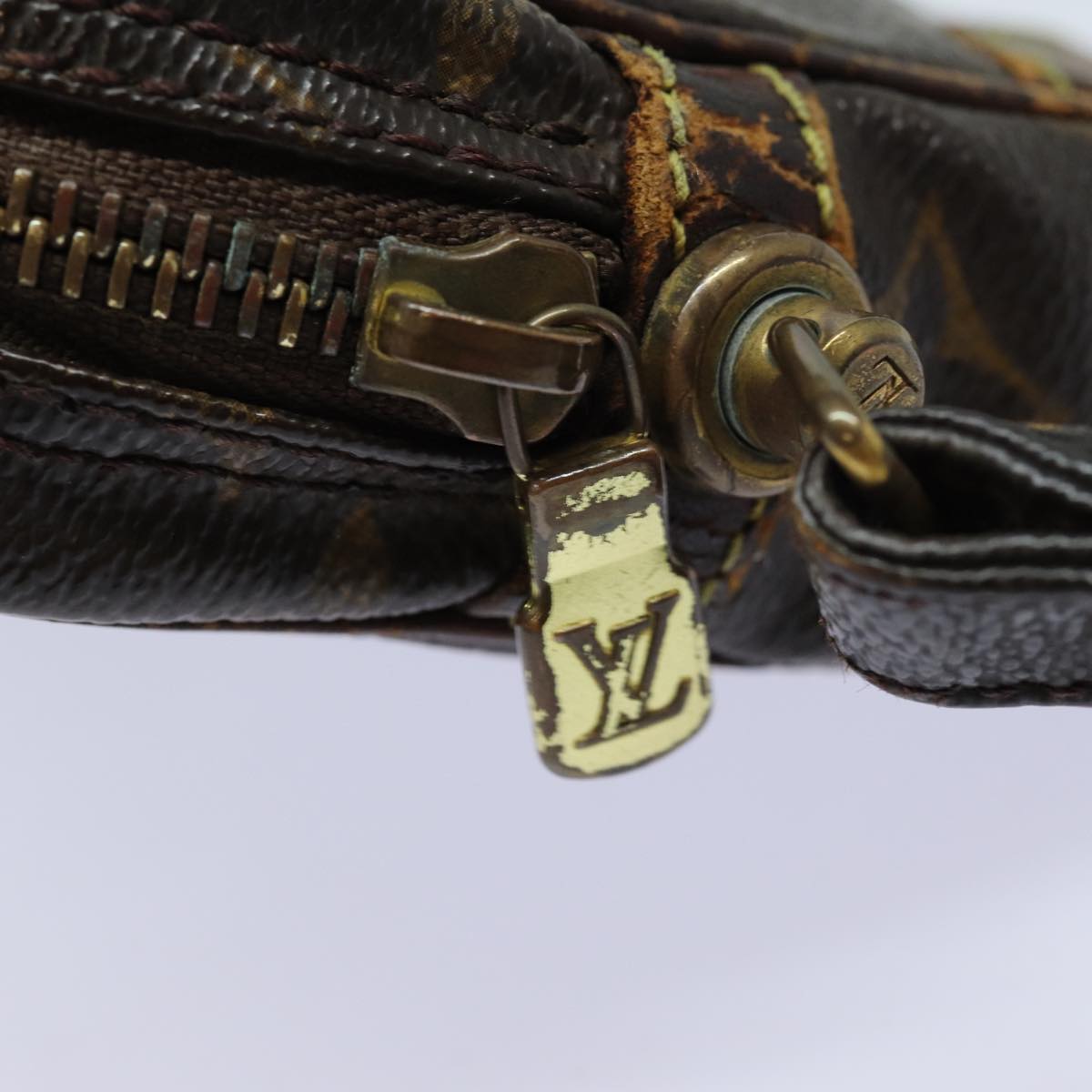 LOUIS VUITTON Monogram Marly Dragonne PM Clutch Bag M51827 LV 82903