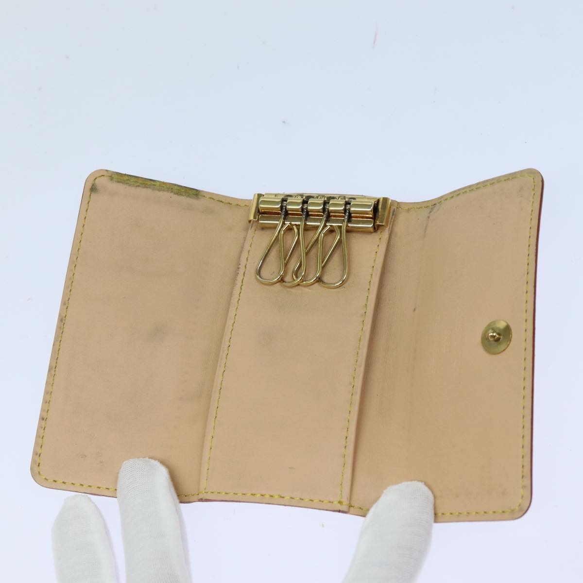 LOUIS VUITTON Monogram Multicolor Multi Cles 4 Keys Case White M60043 82906