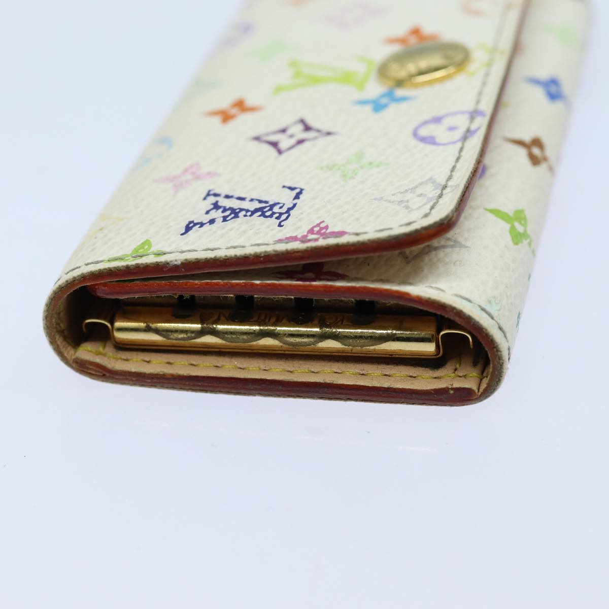 LOUIS VUITTON Monogram Multicolor Multi Cles 4 Keys Case White M60043 82906