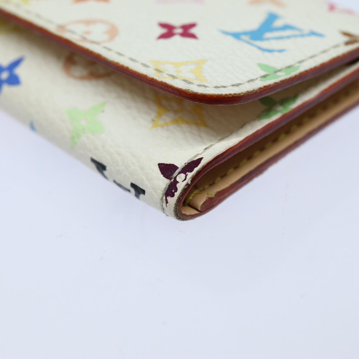 LOUIS VUITTON Monogram Multicolor Multi Cles 4 Keys Case White M60043 82906