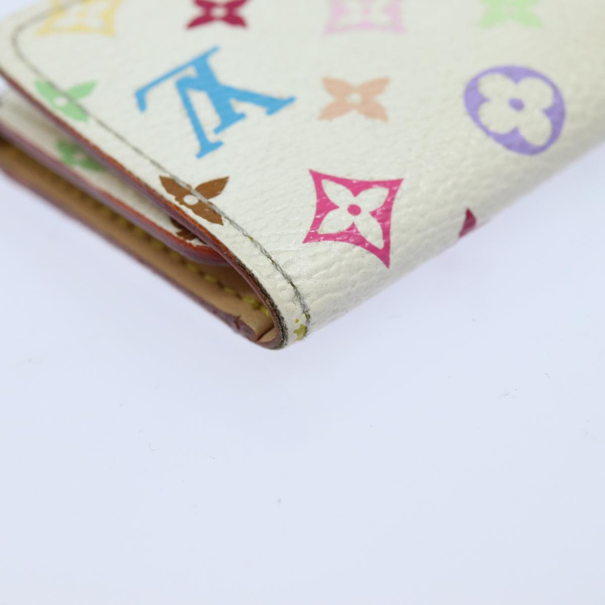 LOUIS VUITTON Monogram Multicolor Multi Cles 4 Keys Case White M60043 82906