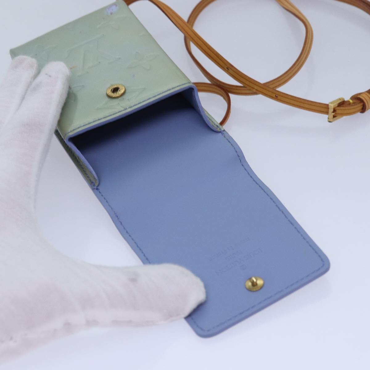 LOUIS VUITTON Monogram Vernis Walker Wallet Lavande LV 82907