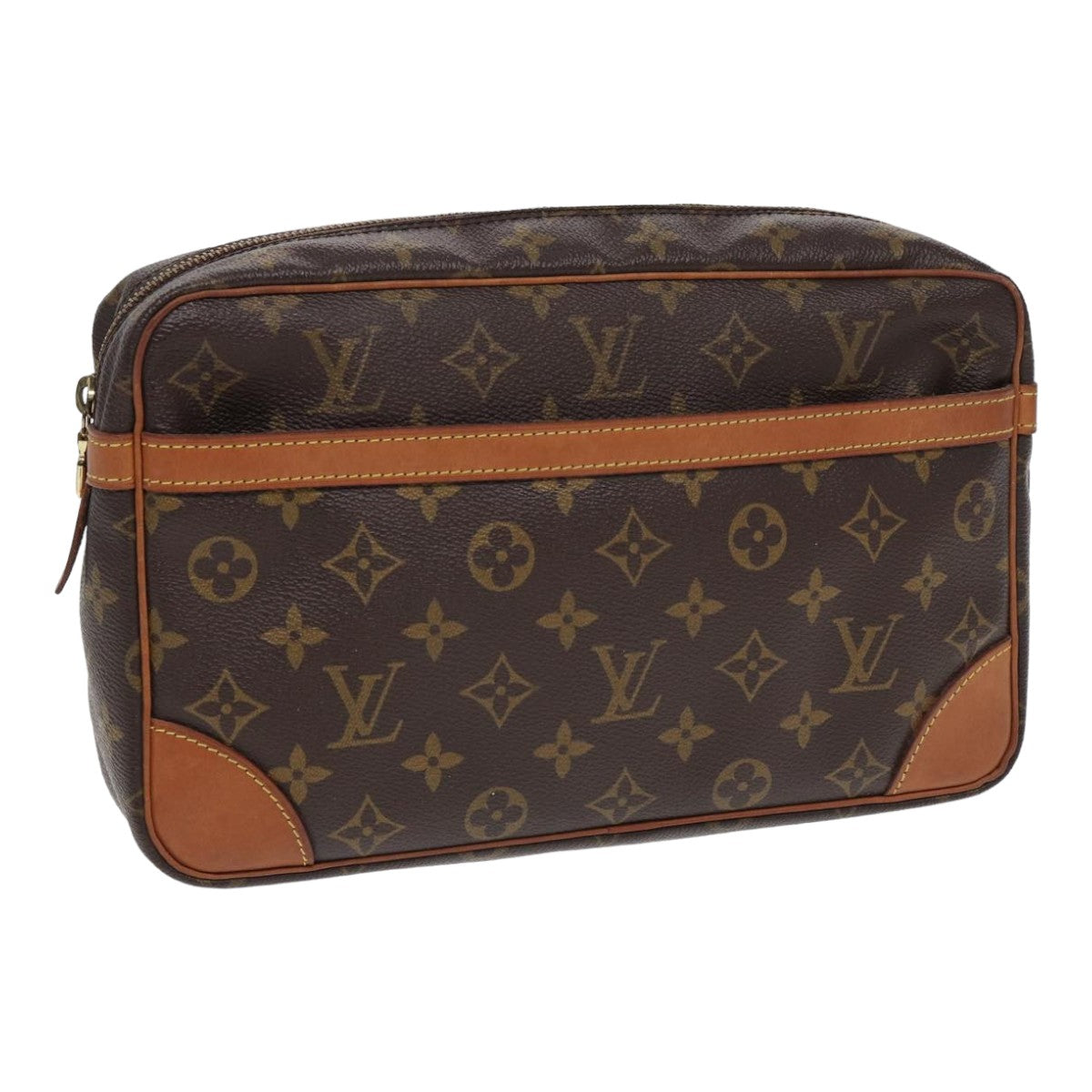 LOUIS VUITTON Monogram Compiegne 28 Clutch Bag M51845 LV 82921