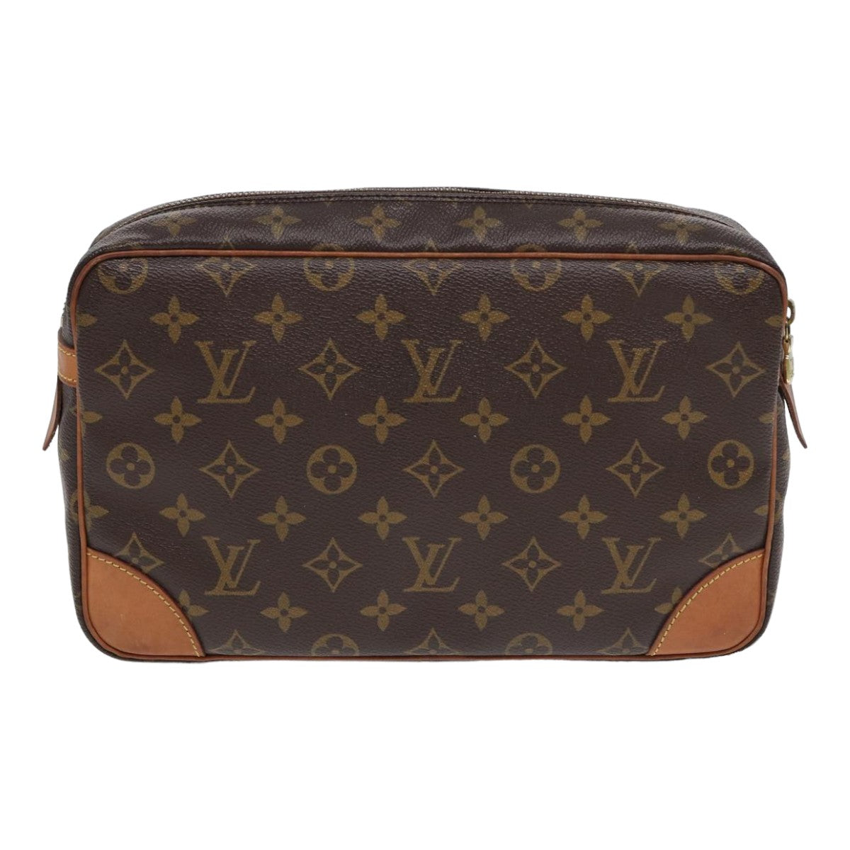 LOUIS VUITTON Monogram Compiegne 28 Clutch Bag M51845 LV 82921
