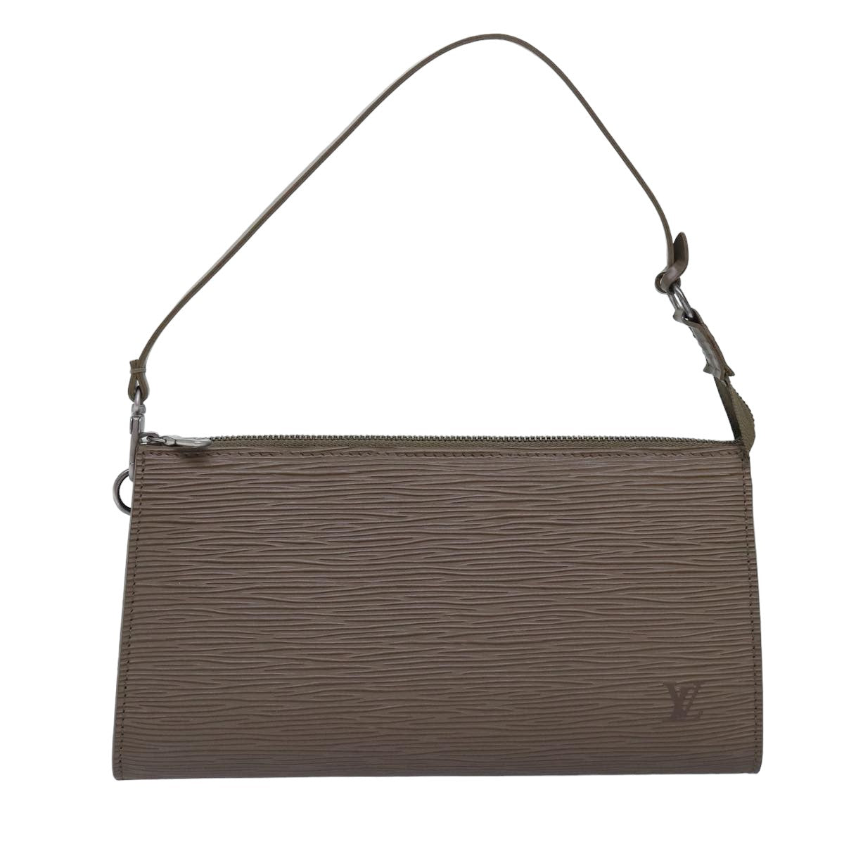 LOUIS VUITTON Epi Pochette Accessoires Pouch Gray Pepper LV 82930A