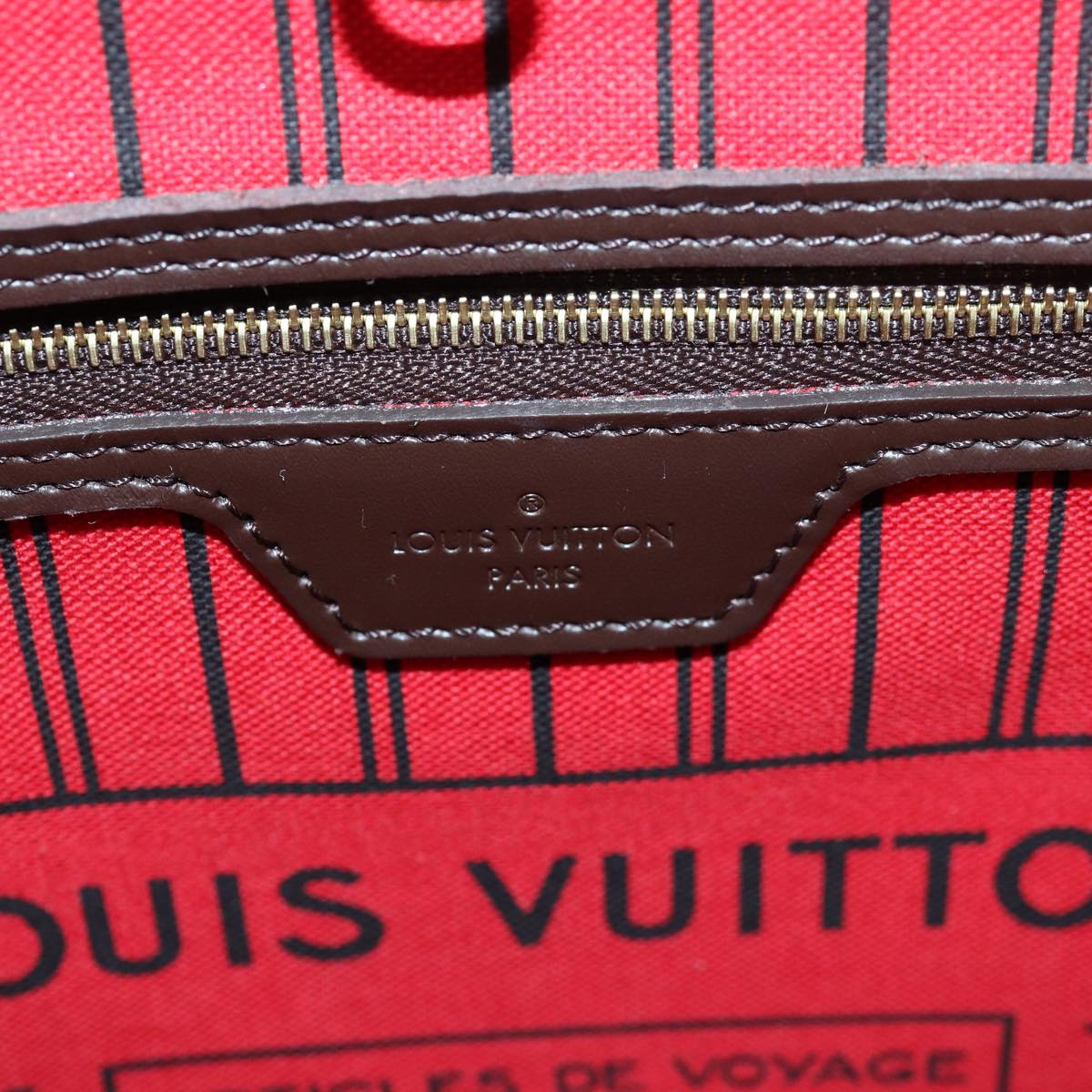 LOUIS VUITTON Damier Ebene Neverfull MM Tote Bag N51105 LV 82932A
