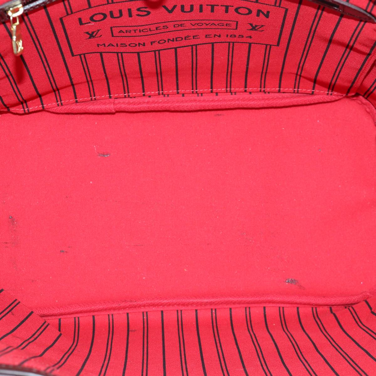 LOUIS VUITTON Damier Ebene Neverfull MM Tote Bag N51105 LV 82932A