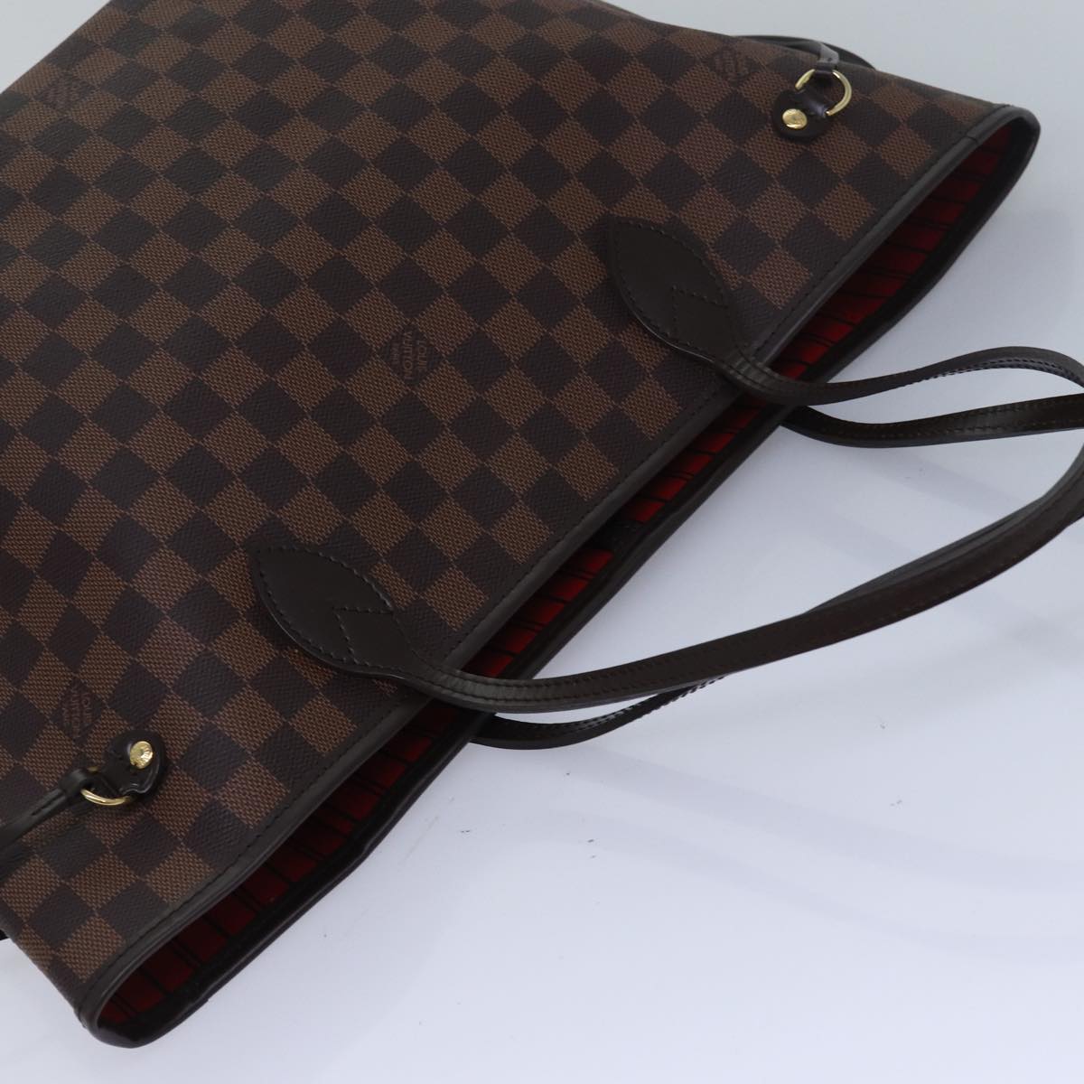 LOUIS VUITTON Damier Ebene Neverfull MM Tote Bag N51105 LV 82932A