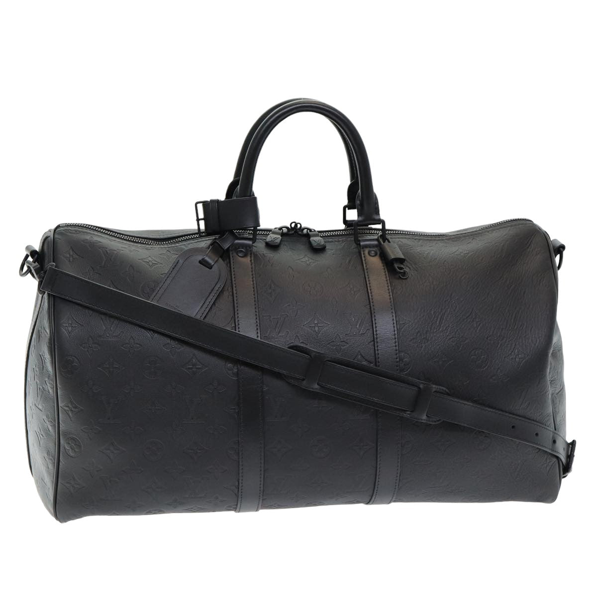 LOUIS VUITTON Shadow Keepall Bandouliere 50 Bag Black M44810 LV 82934SA
