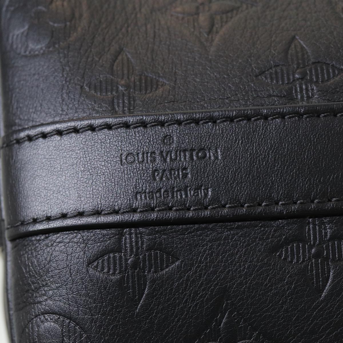 LOUIS VUITTON Shadow Keepall Bandouliere 50 Bag Black M44810 LV 82934SA
