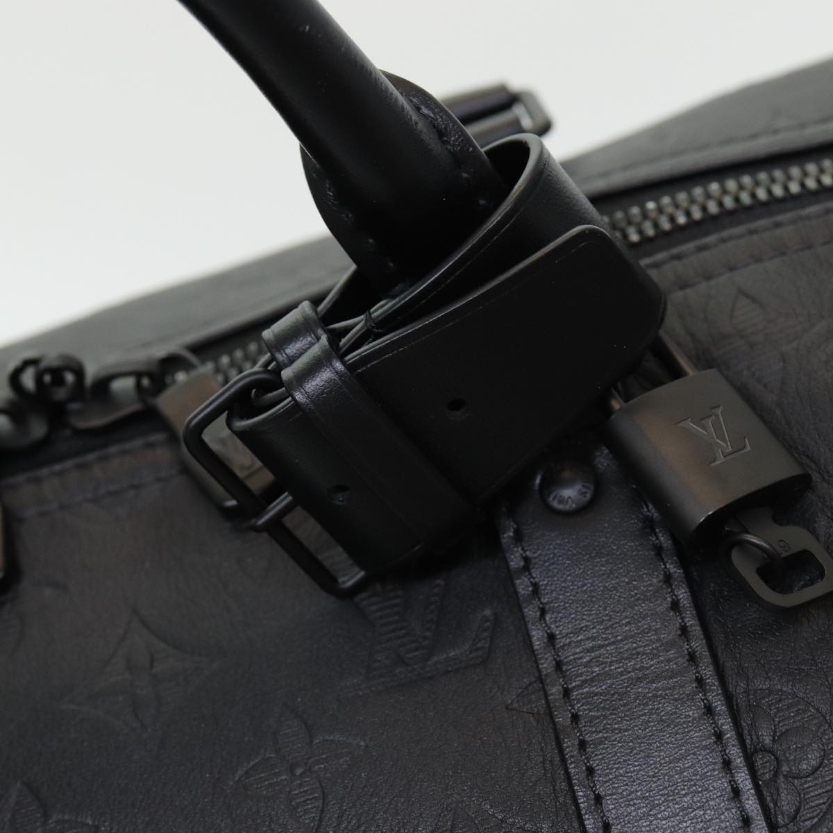 LOUIS VUITTON Shadow Keepall Bandouliere 50 Bag Black M44810 LV 82934SA
