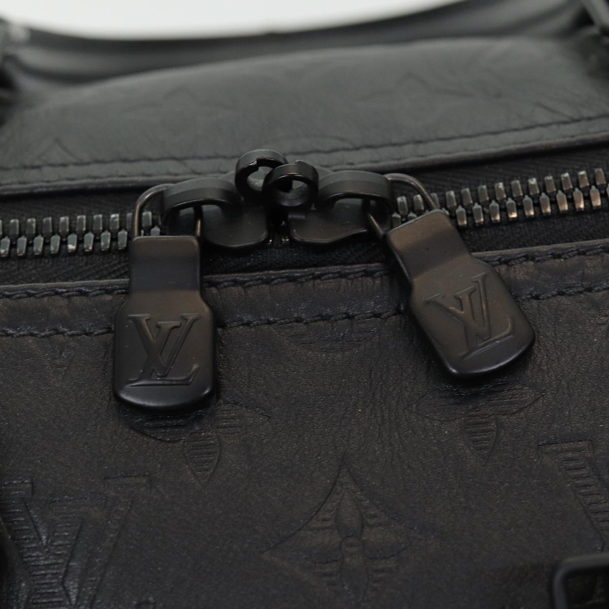 LOUIS VUITTON Shadow Keepall Bandouliere 50 Bag Black M44810 LV 82934SA