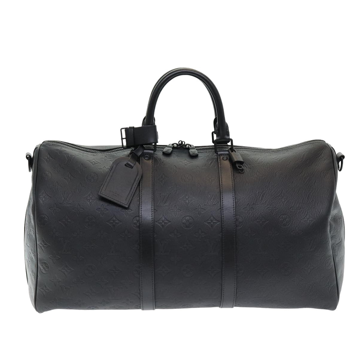 LOUIS VUITTON Shadow Keepall Bandouliere 50 Bag Black M44810 LV 82934SA
