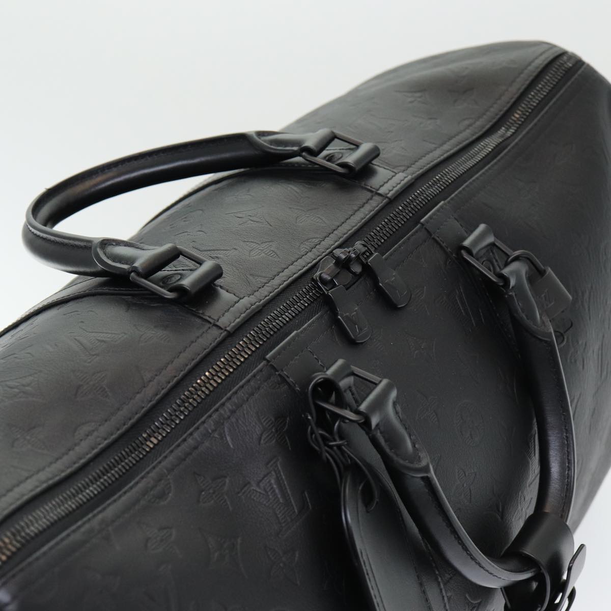 LOUIS VUITTON Shadow Keepall Bandouliere 50 Bag Black M44810 LV 82934SA
