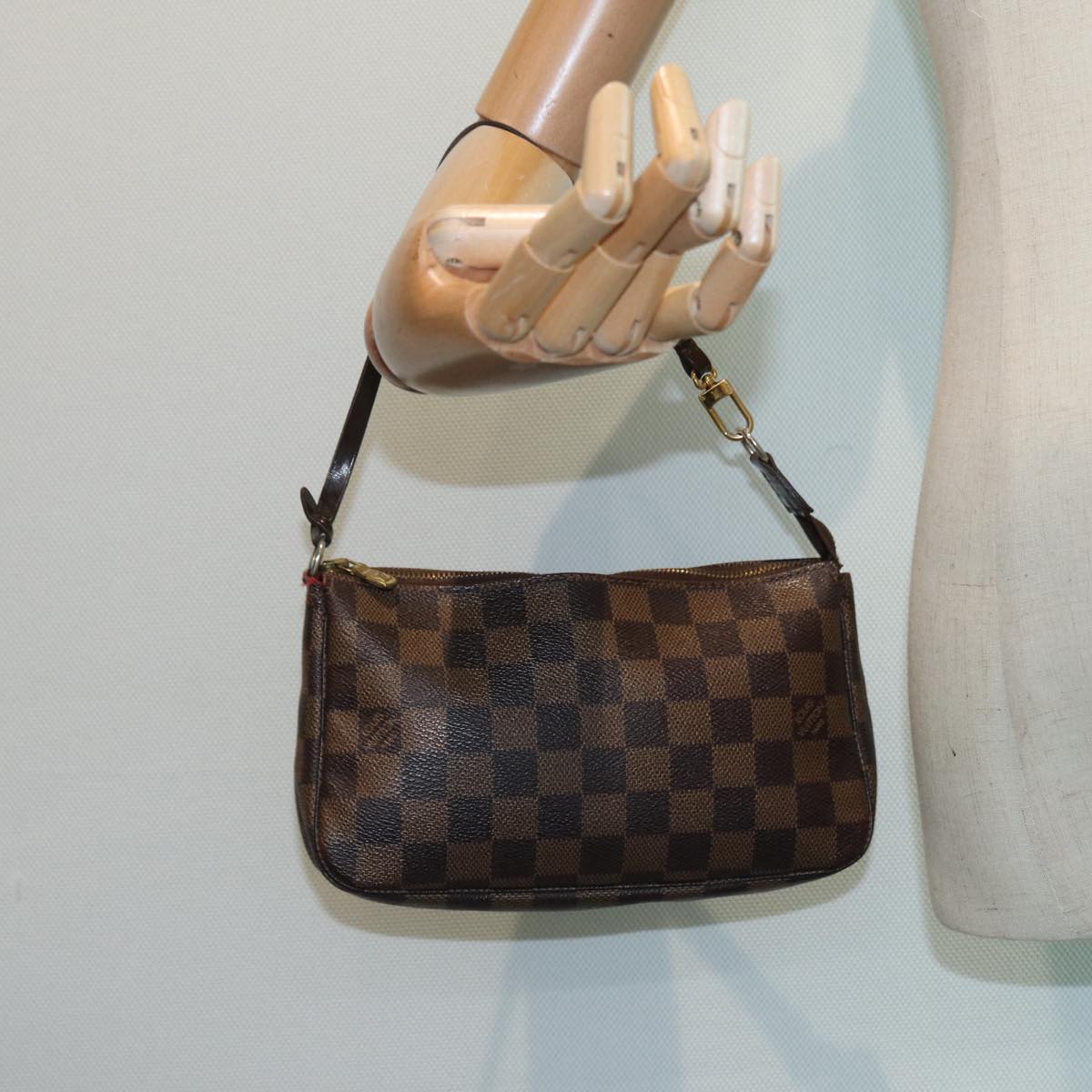LOUIS VUITTON Damier Ebene Pochette Accessoires Pouch N41206 LV 82959