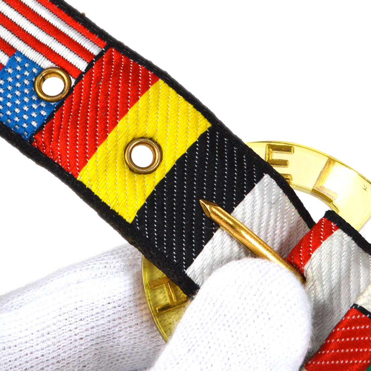 Luxury Chanel 1995 National Flag Belt #70