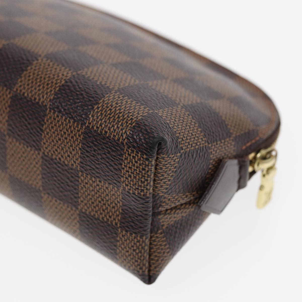 LOUIS VUITTON Damier Ebene Pochette Cosmetic PM Pouch N47516 LV 82975