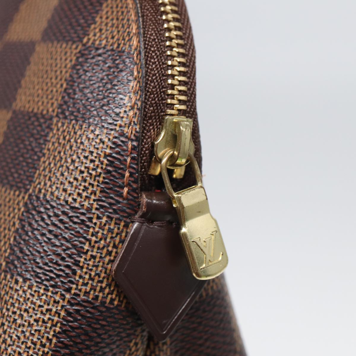 LOUIS VUITTON Damier Ebene Pochette Cosmetic PM Pouch N47516 LV 82975