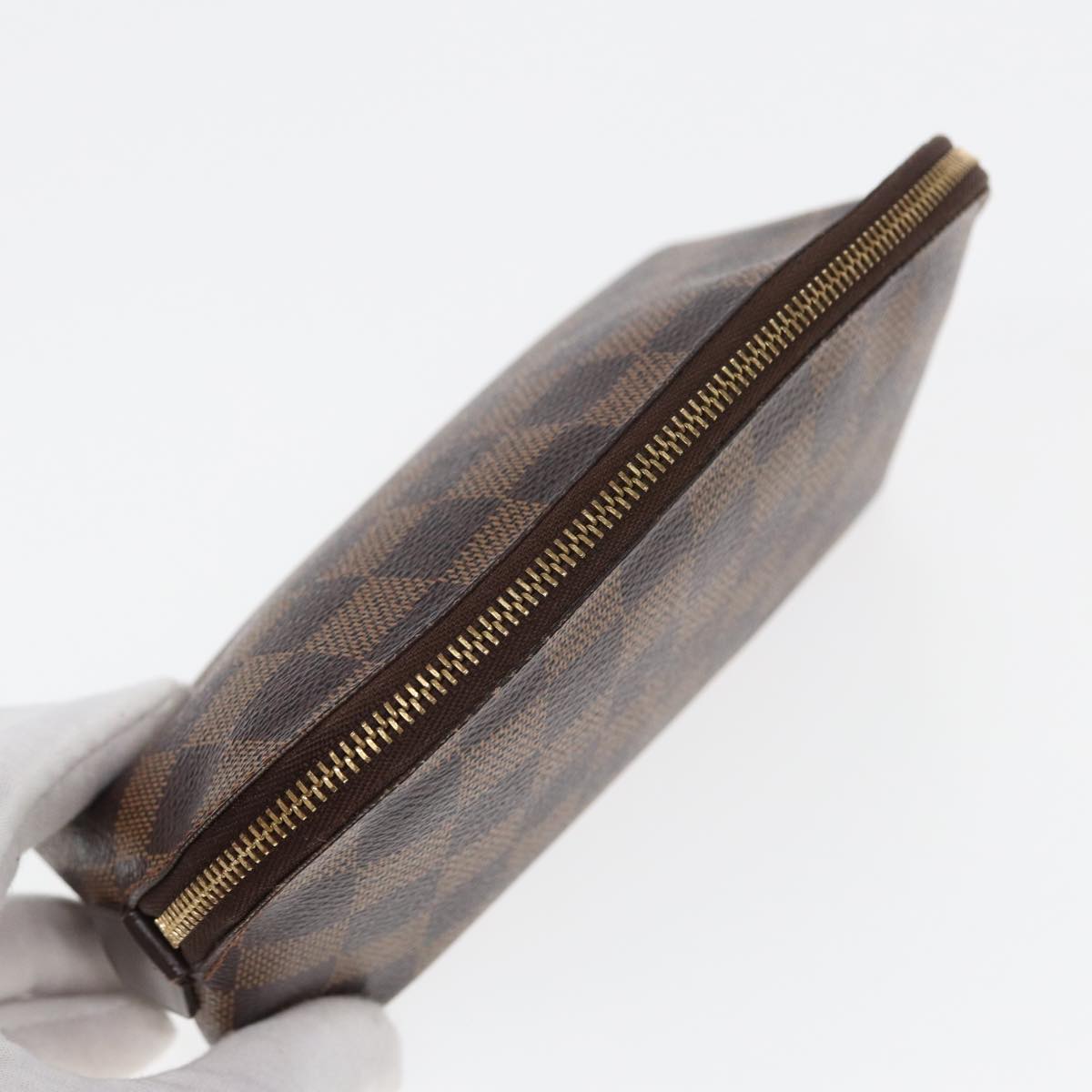 LOUIS VUITTON Damier Ebene Pochette Cosmetic PM Pouch N47516 LV 82975
