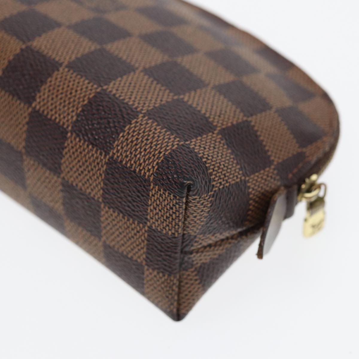 LOUIS VUITTON Damier Ebene Pochette Cosmetic PM Pouch N47516 LV 82976