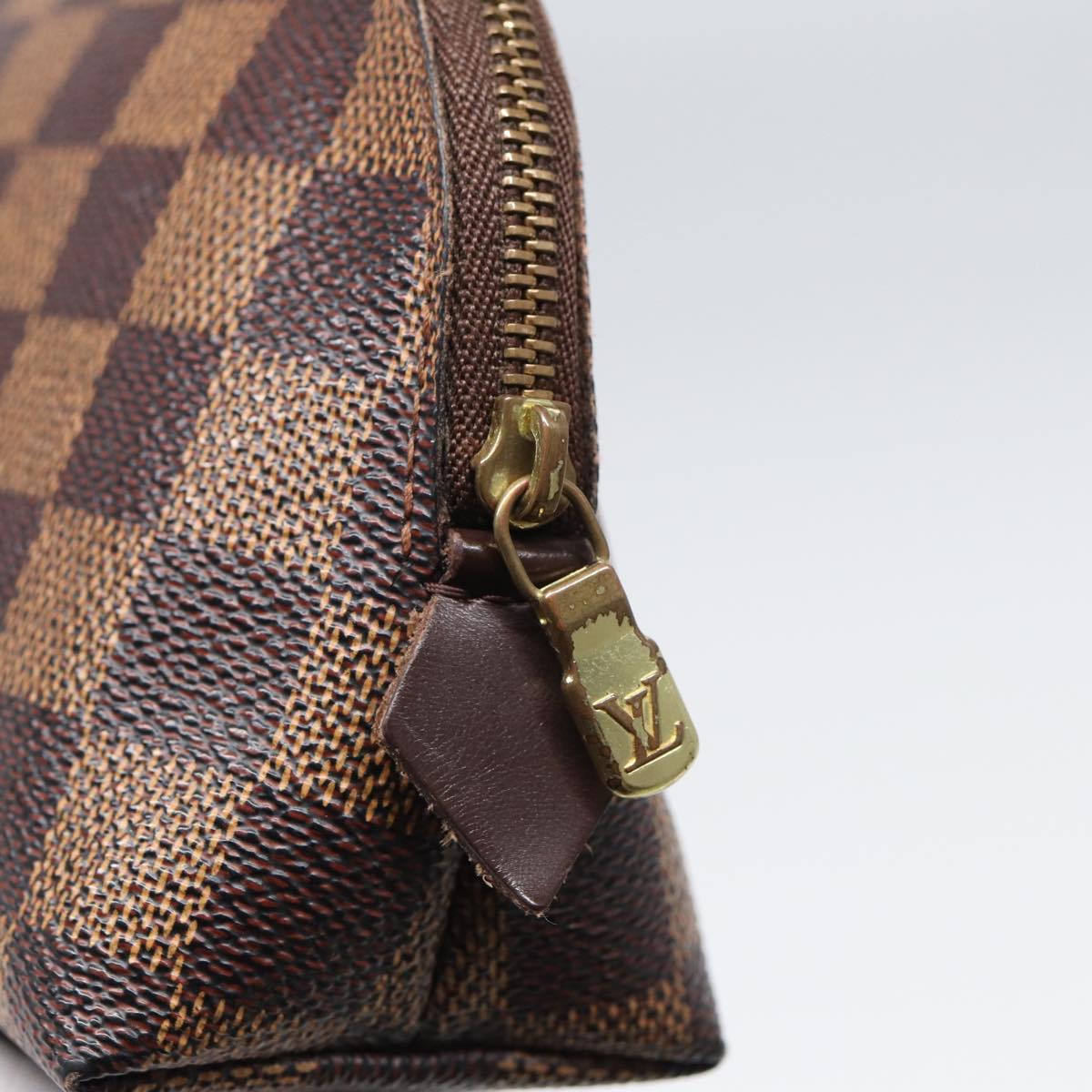 LOUIS VUITTON Damier Ebene Pochette Cosmetic PM Pouch N47516 LV 82976