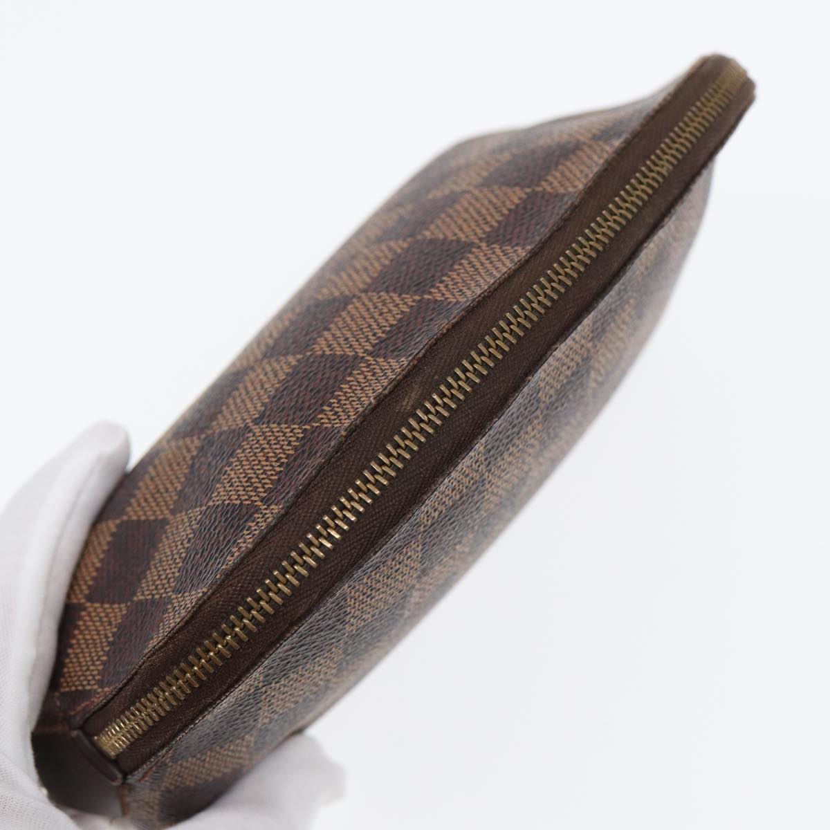 LOUIS VUITTON Damier Ebene Pochette Cosmetic PM Pouch N47516 LV 82976