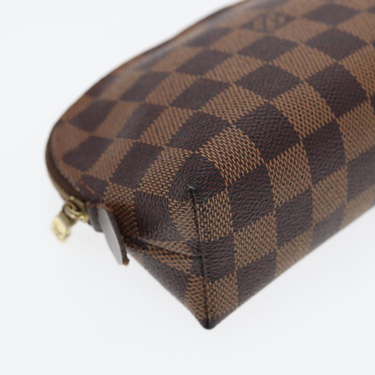 LOUIS VUITTON Damier Ebene Pochette Cosmetic PM Pouch N47516 LV 82976