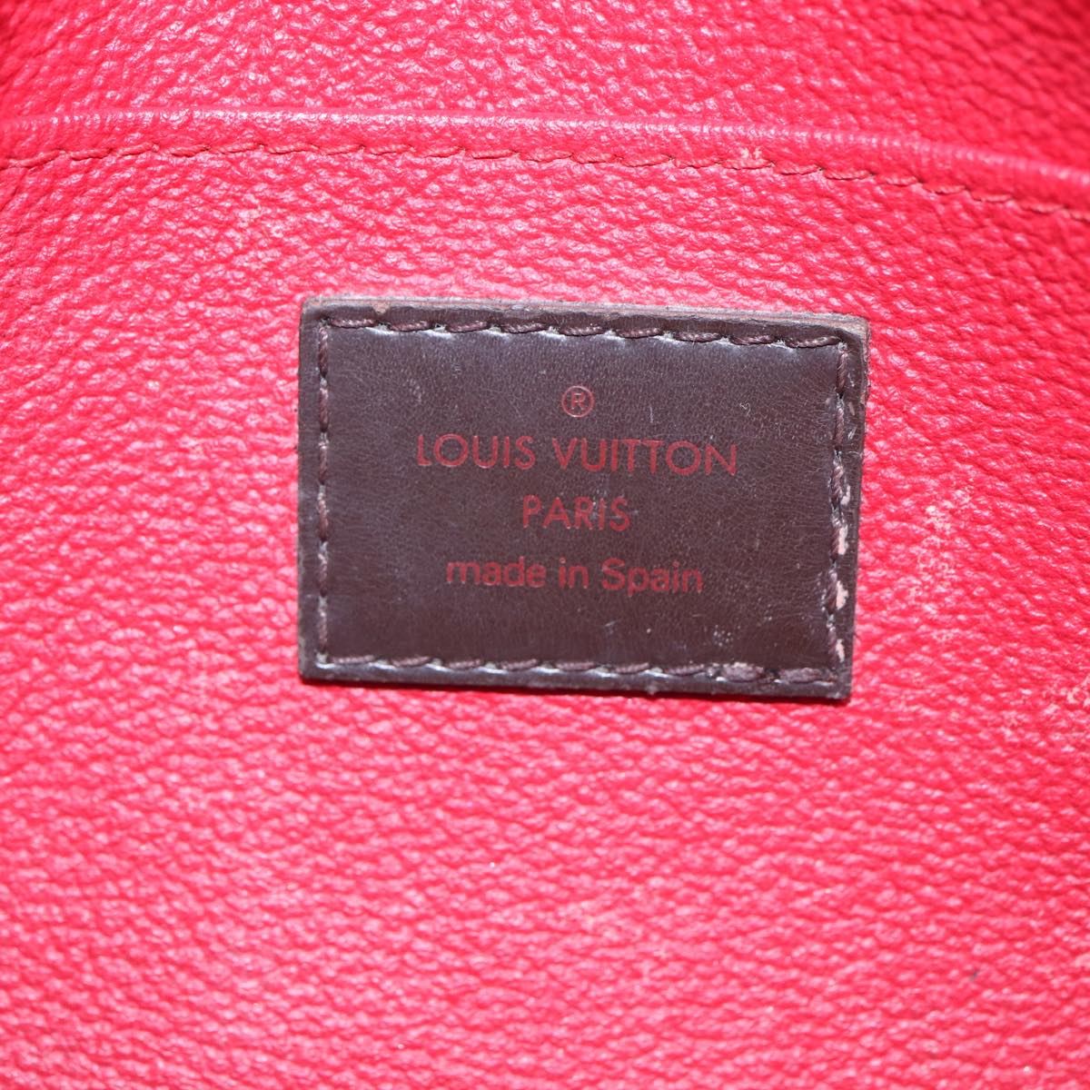 LOUIS VUITTON Damier Ebene Pochette Cosmetic PM Pouch N47516 LV 82977