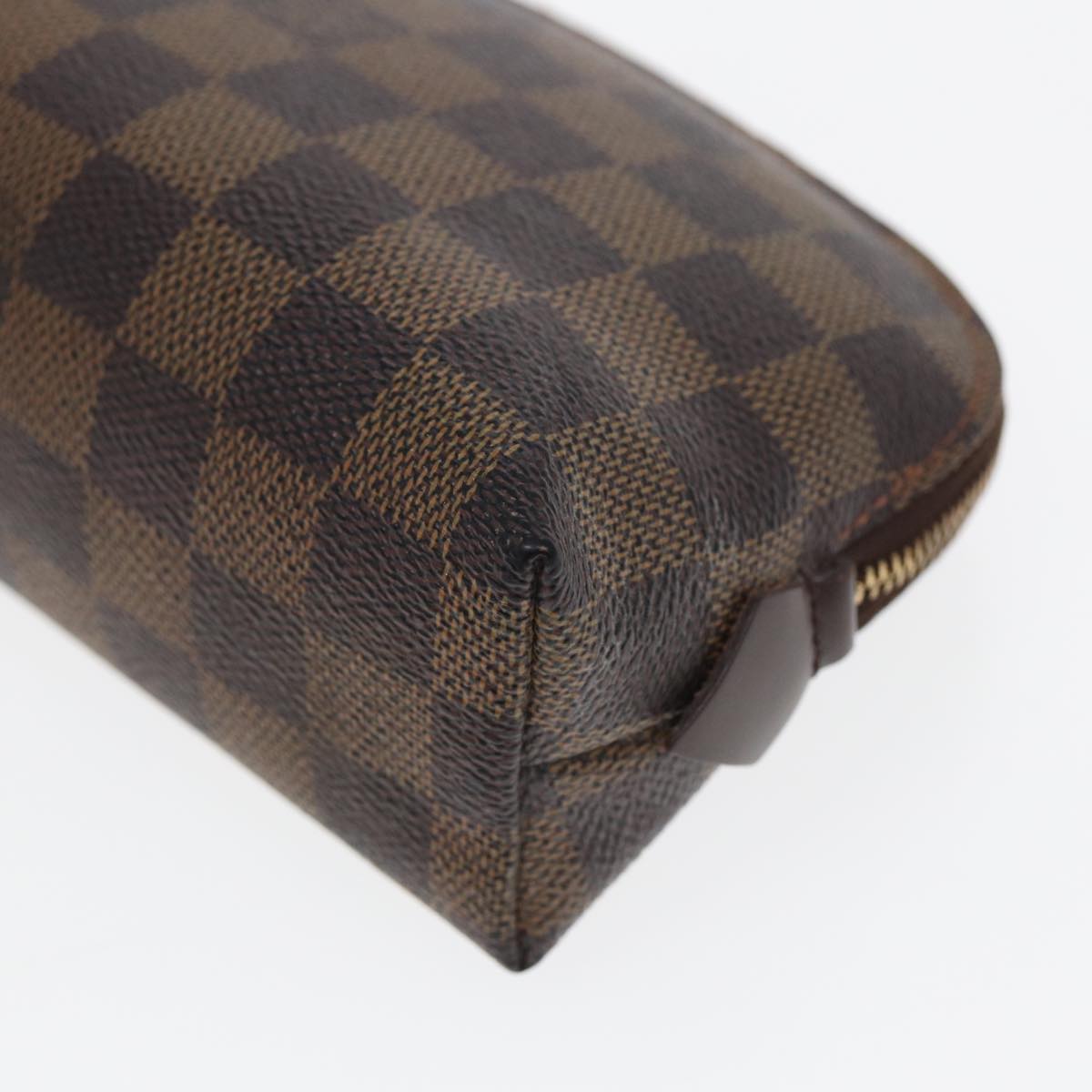 LOUIS VUITTON Damier Ebene Pochette Cosmetic PM Pouch N47516 LV 82977