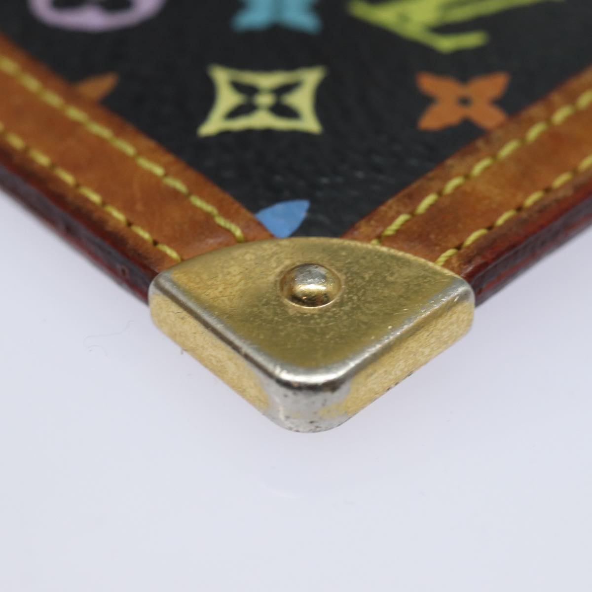 LOUIS VUITTON Monogram Multicolor Pochette Cles Purse Black M92654 82986